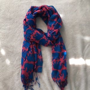 Vibrant elephant print Murfee scarf southern Lilly Pulitzer